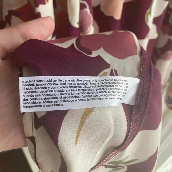 Eloquii Elements Floral Mini Dress Bow Bodice Puff Long Sleeve Sweetheart Neck - Picture 8 of 11